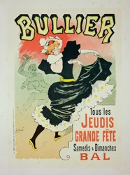 Reprodução de um cartaz anunciando o &39;Bullier Ball&39; de 1894 (ver 127103)